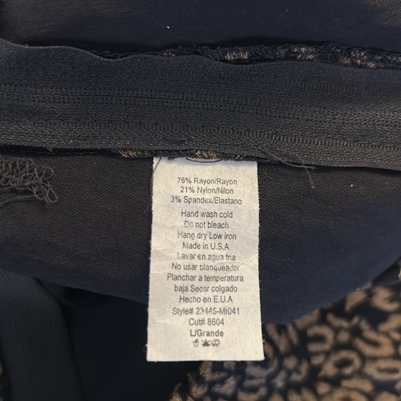 Must Have Black & Gold Leopard Print Mini Skirt Size Large - Picture 5 of 6